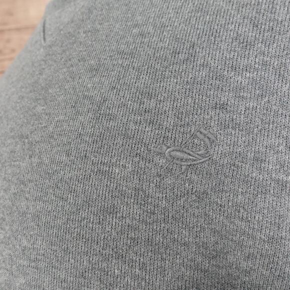 Faconnable Sweatshirt Mens Large Gray Crewneck Cotton Pullover Embroidered Logo - Picture 4 of 9